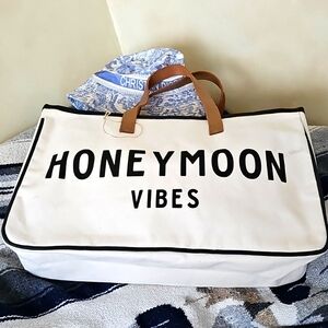 Honeymoon Vibes Canvas Tote